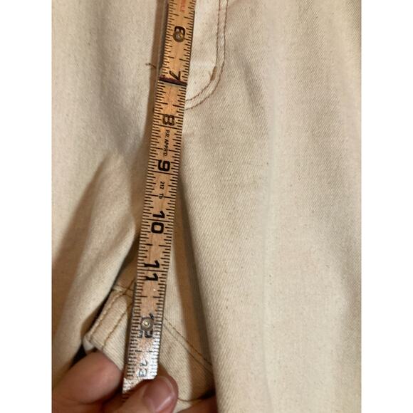 !IT. Jackie Jeans Women 16 Oatmeal Speckled High Rise Straight Leg Ankle Raw Hem - Picture 15 of 16